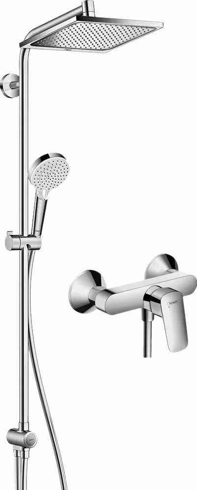 Душевая стойка Hansgrohe Crometta 27289000 / Смеситель для душа Hansgrohe Logis 71600000