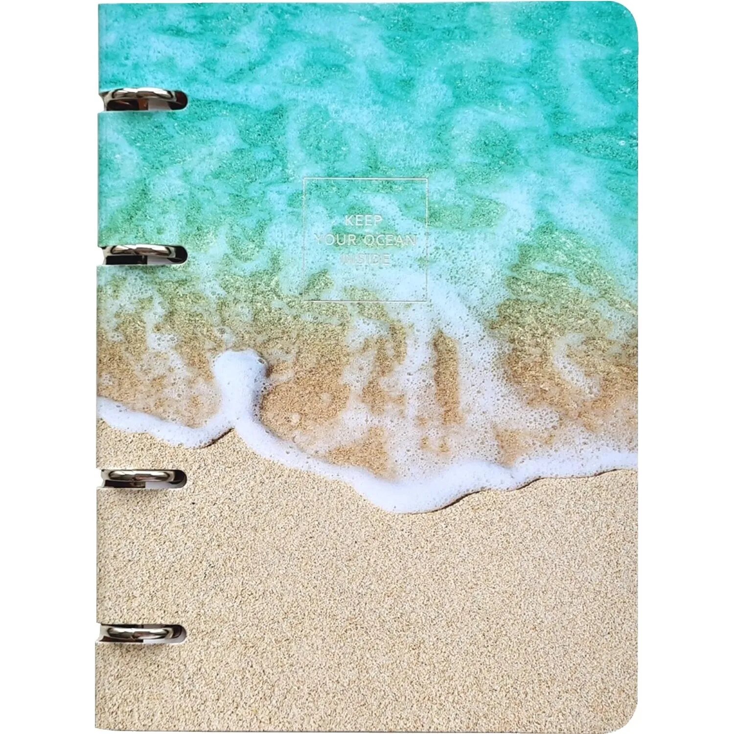 Тетрадь общая А5, 80л. клетка, кольца 155х212мм. Nature, прибой N1551 Be Smart