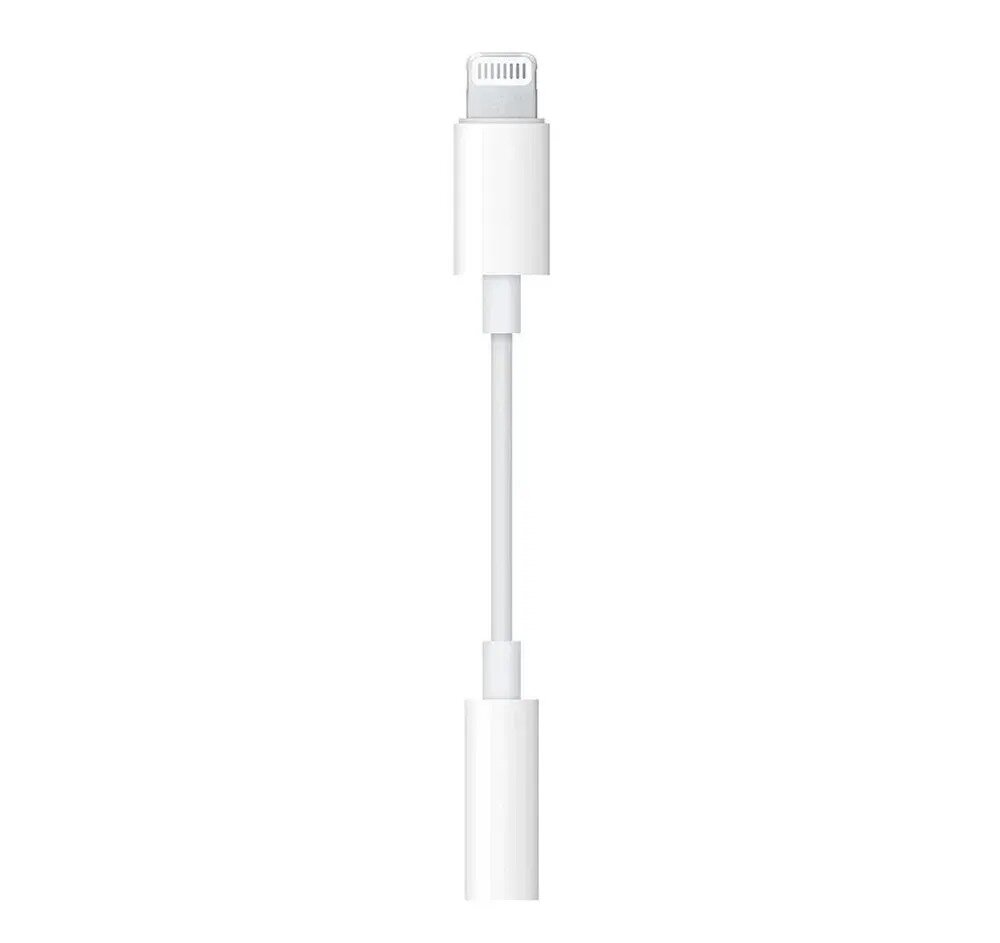 Переходник для Apple Iphone / Ipad адаптер Lightning - Aux (miniJack 3.5мм), белый — фото 1