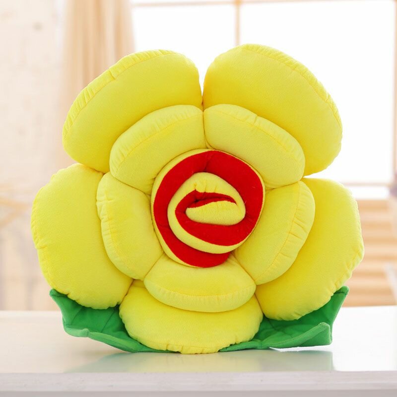 Modern roseshaped flower pillows cushion decorative lumbar pillow for home and office