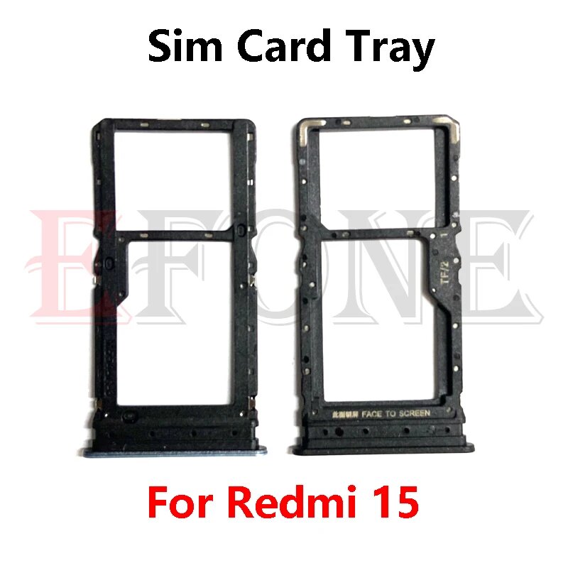Адаптер лотка для SIM-карты для Redmi 15 15C 4G 5G держатель SIM-карты разъем для устройства чтения карт детали 15c 5G Black