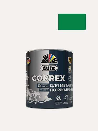 Изображение товара Грунт-эмаль по ржавчине гладкая Correx 3 в 1 RAL-6029 зеленый 2 л