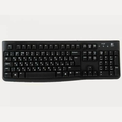 Изображение товара Logitech Клавиатура 920 - 002522 Клавиатура K120 Black USB заводская гравировка RU LAT