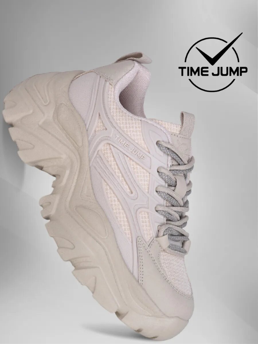 Кроссовки TimeJump, полнота 7 (RU)/ на среднюю и широкую стопу, размер 37, бежевый 2