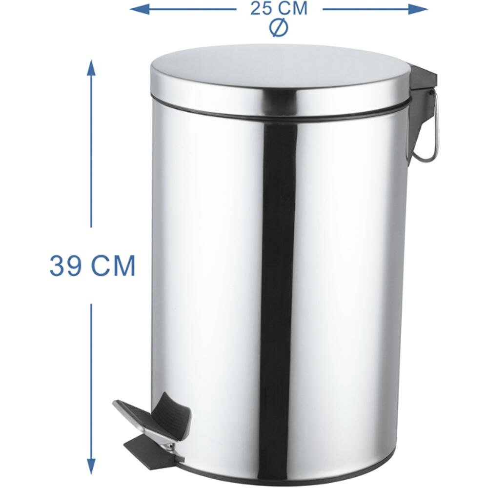 Контейнер для мусора для ванной KONSENSA Терни 12 л сталь цвет хром