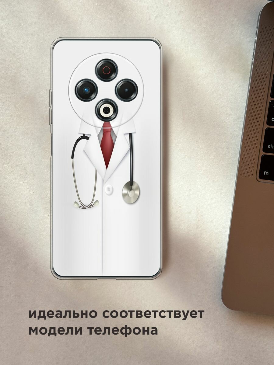 Чехол на Tecno Spark 30 / Текно Спарк 30 с принтом "Халат врача" — фото 1