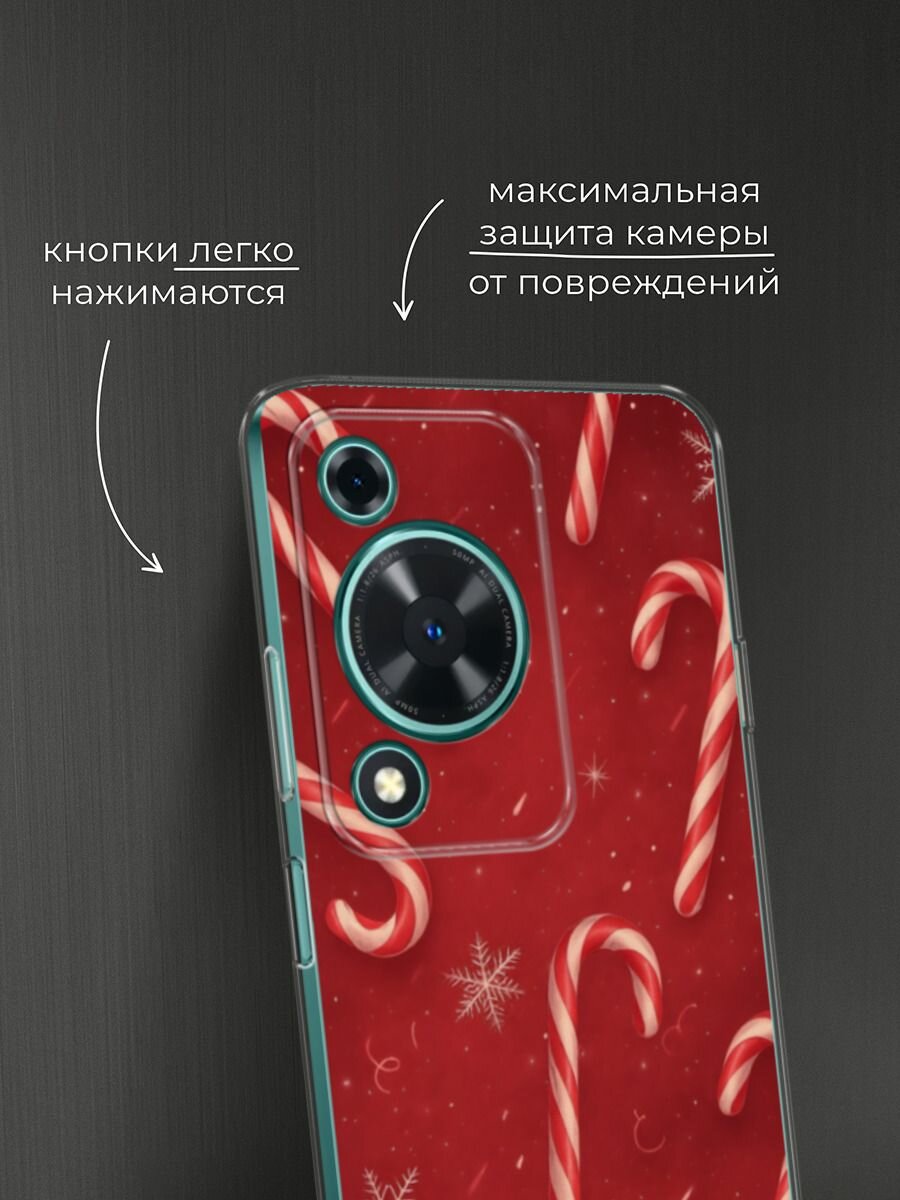 Чехол на Huawei Nova Y72/Y72s / Хуавей Нова Y72/Y72s с принтом "Зимний леденец" — фото 1