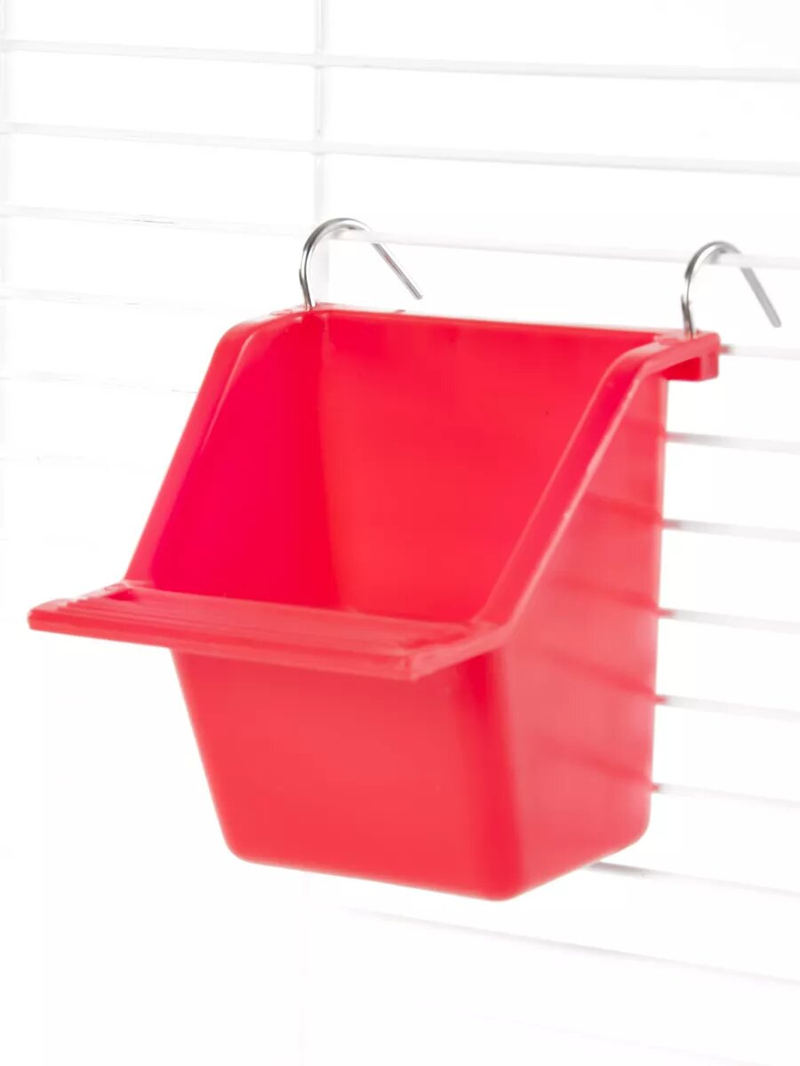 Кормушка для птиц внутренняя красная 7х7х7см