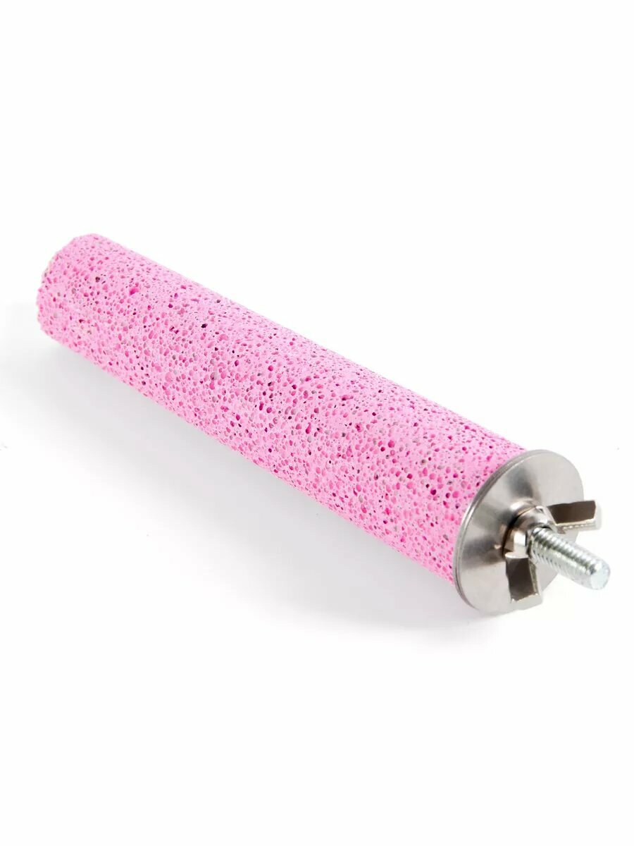 Жердь для птиц минеральная розовая 2.5х14см