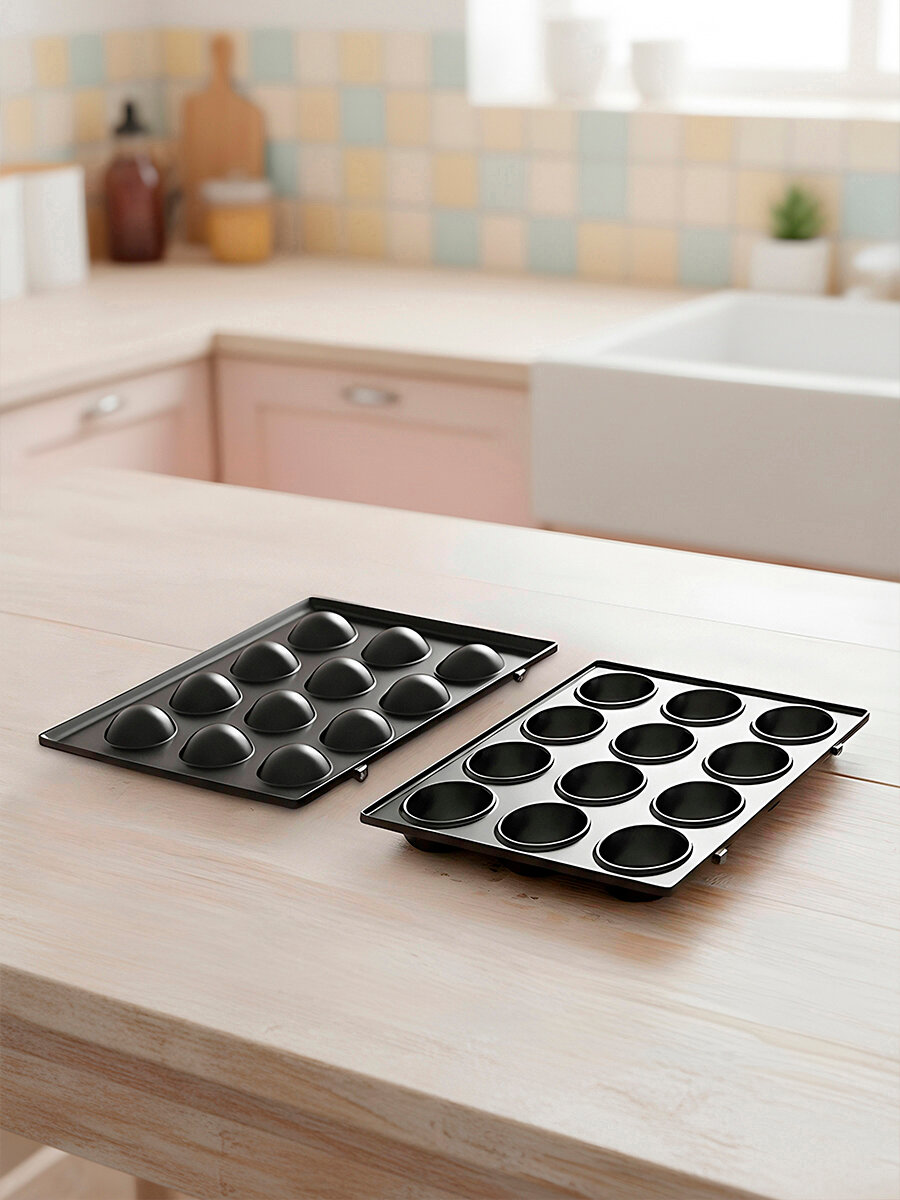 Дополнительная форма панель для выпечки орешек для вафельницы мультипекарь 2 шт. — фото 1