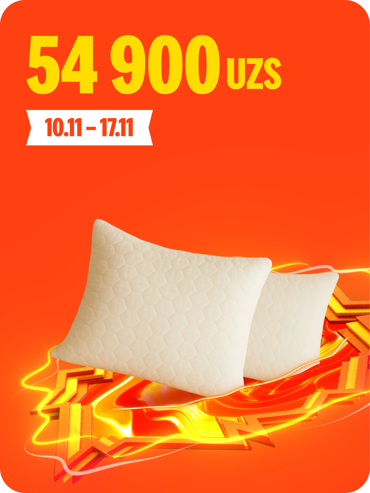 Комплект подушек Rania 50x70см 2шт, бамбуковый чехол, гипоаллергенный наполнитель,