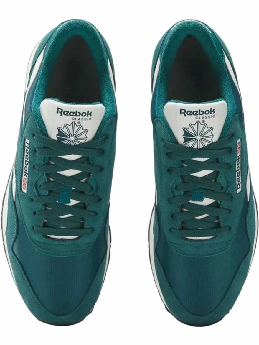 Кроссовки Reebok Classic Nylon, полнота F, размер 8 US, темно-зеленый — фото 1