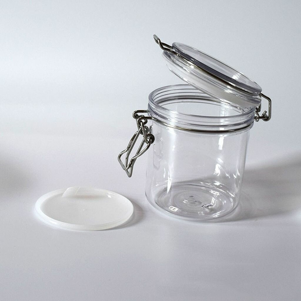 500 МЛ Пластиковая круглая банка для хранения с Герметичной Крышкой для кухонных продуктов — фото 1