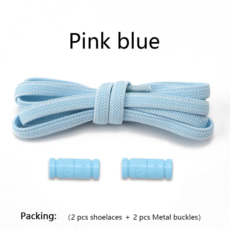 Шнурки для кроссовок синие Pink Blue + 2 фиксатора