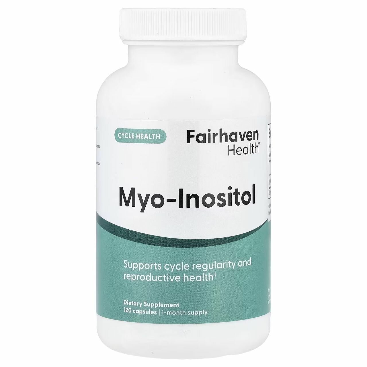 Добавка Fairhaven Health "Myo-Inositol", для обмена веществ и гормонального баланса, 2000мг, 120капсул