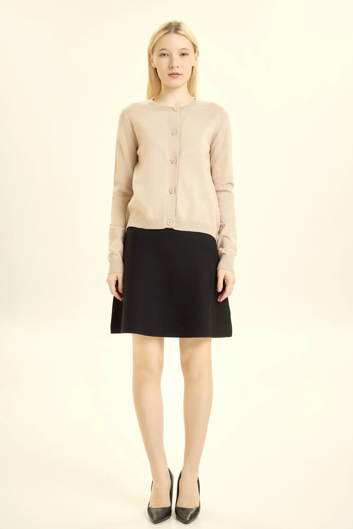 Кардиган Selfie, размер XS, бежевый — фото 1