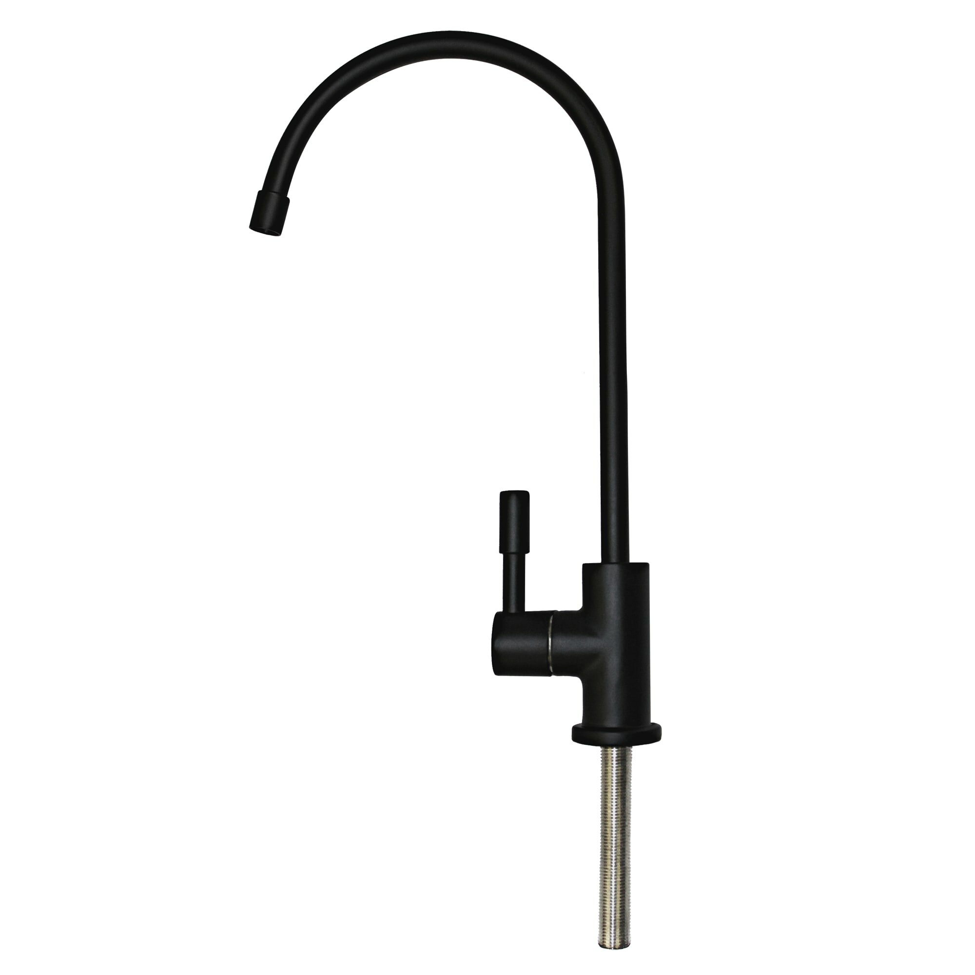 Кран для чистой воды барьер черный матовый латунь с монтажным отверстием 1/4