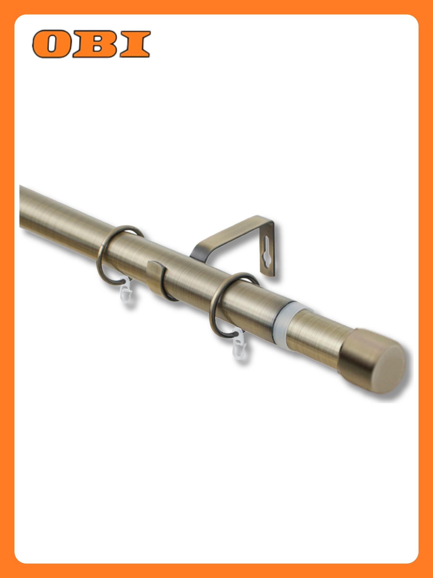 Карниз Arttex одинарный 16/19 мм телескоп 56.650 160/300 с металлическими кольцами