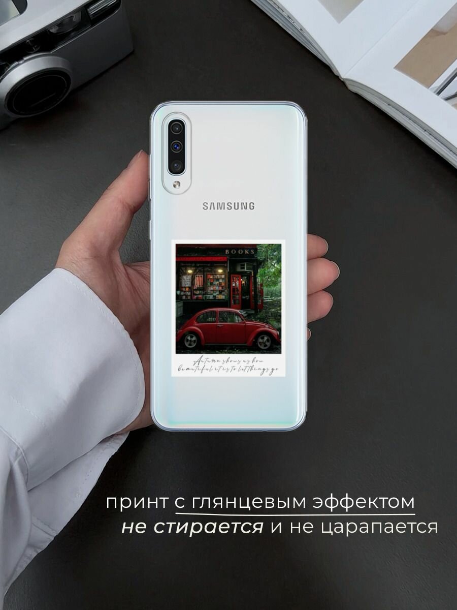 Чехол на Samsung Galaxy A50/A30s / Самсунг Галакси A50/A30s с принтом Осенний палароид красный — фото 1