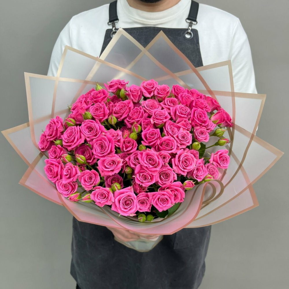 Розы кустовые малиновые Лавли Лидия 15 шт 50 см Q142 Rozavam