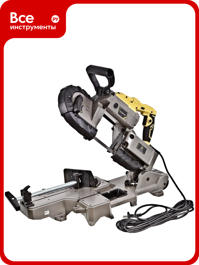 Профессиональная ленточная пила Hanskonner 1400Вт 0-290об/мин1141x13x0.65 подсветка литая станина HBS14127M