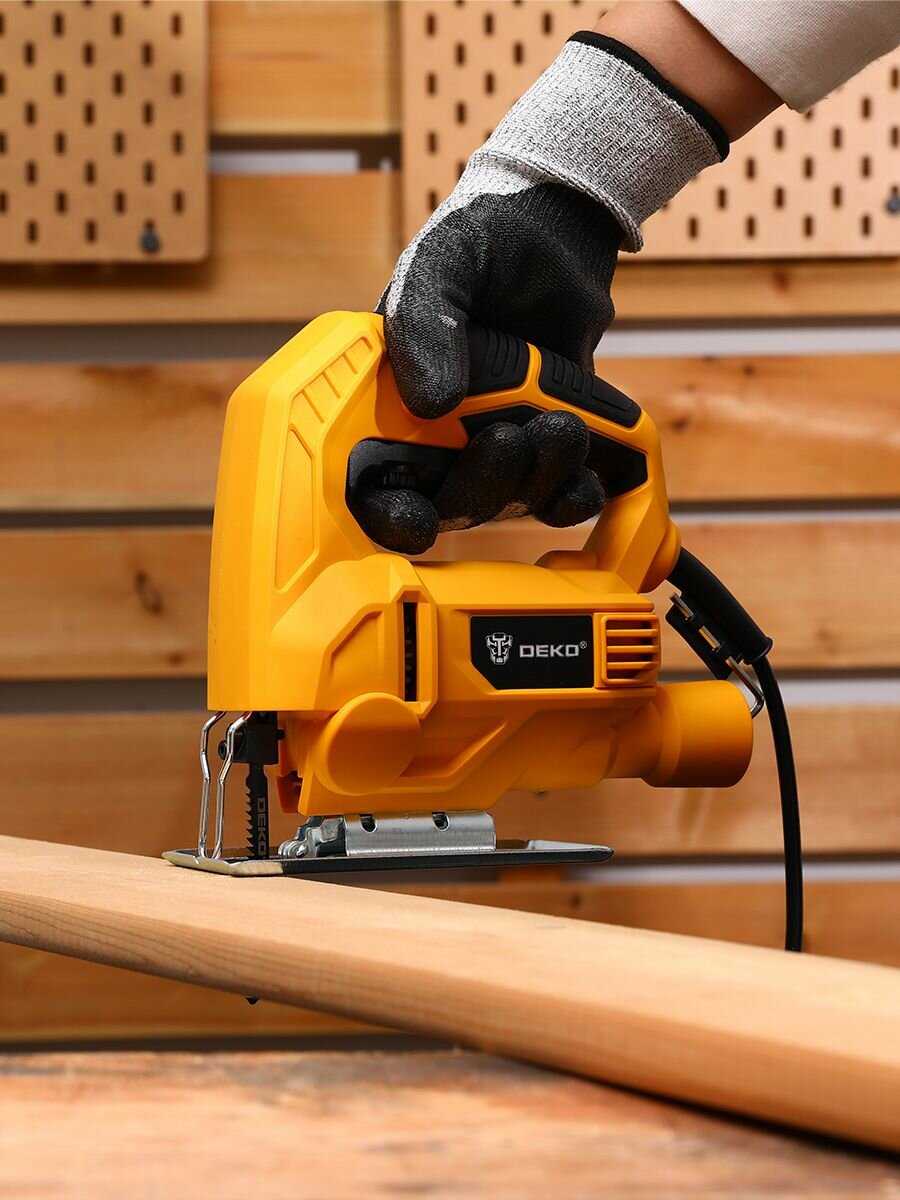 Электрический лобзик DEKO JS600DK желтый/черный 610Вт длина 100мм
