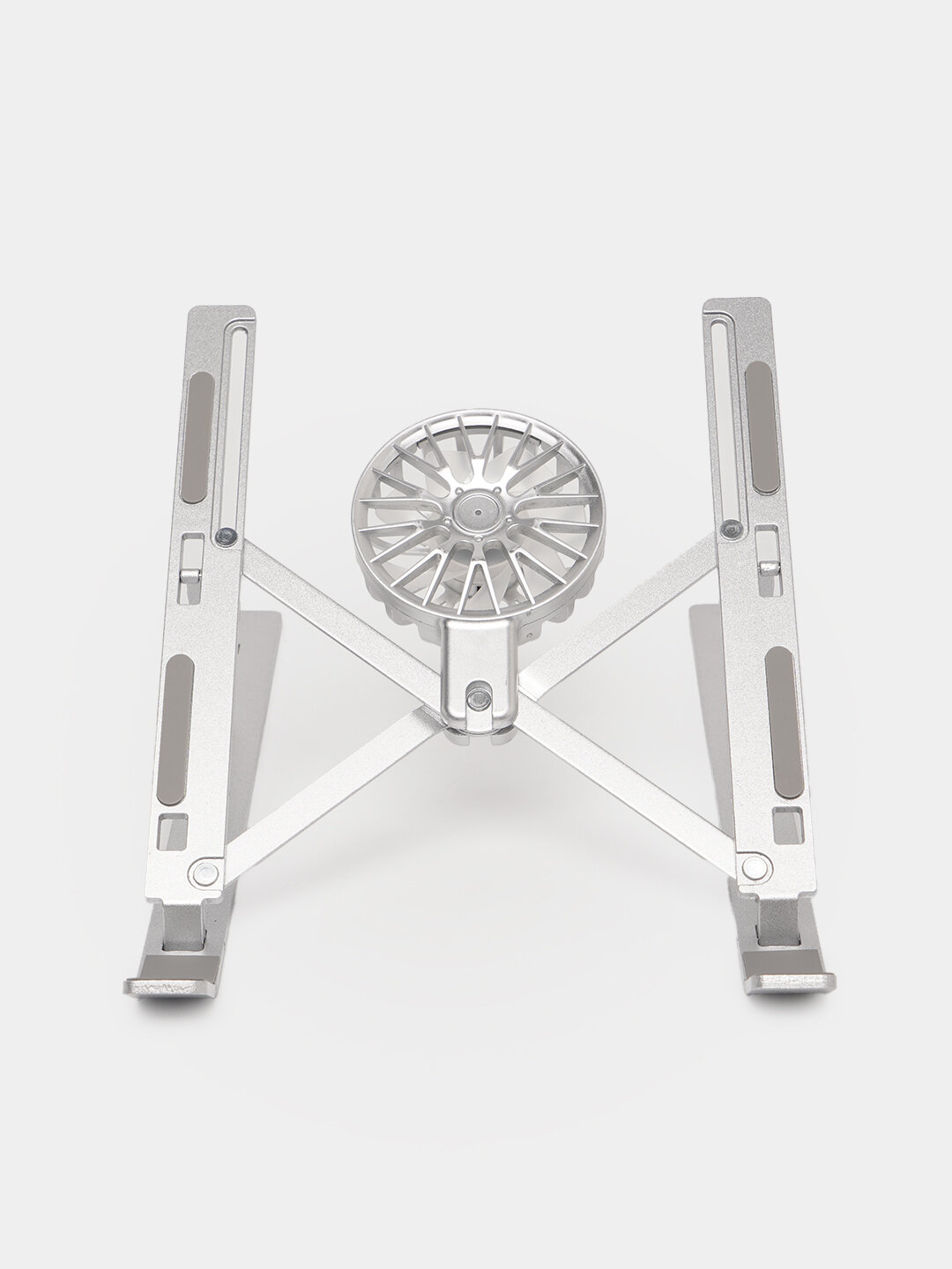 Алюминиевая подставка для ноутбука – с вентилятором, охлаждение и эргономичный дизайн - Серебряный