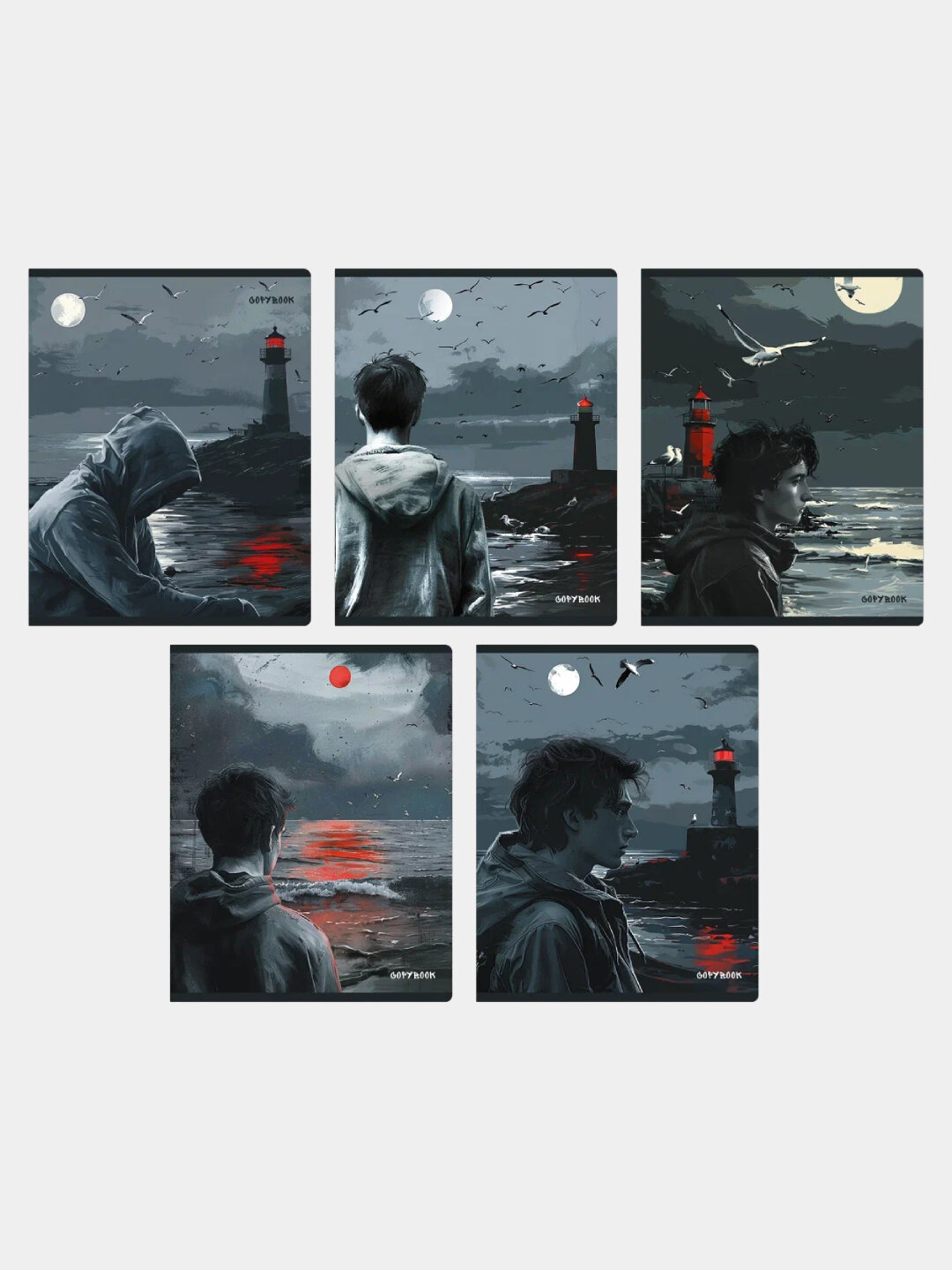 Тетрадь А5, 48л, клетка, "горизонт" 5 штук