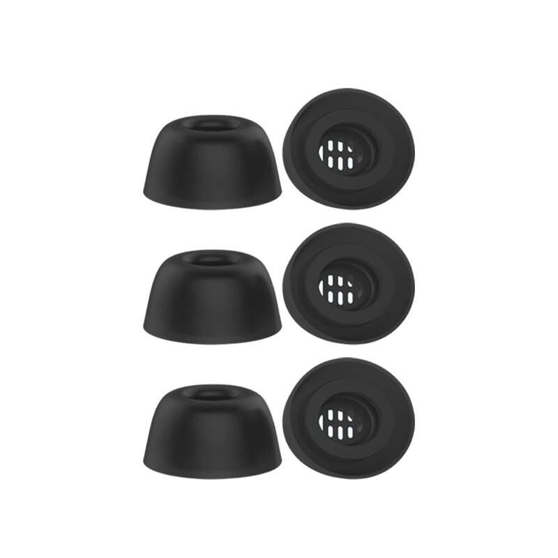Черные средние силиконовые ампулы 3 пары для Xiaomi Buds 4 Pro Bluetooth наушников (FB)