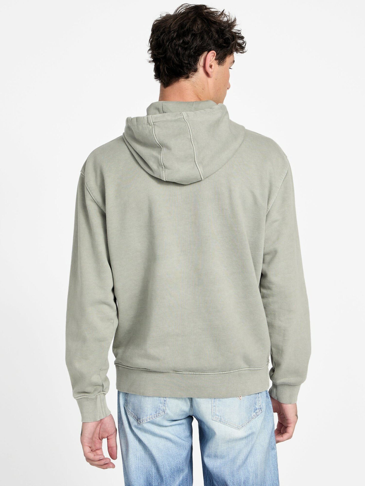 Худи GUESS ECO TYLER HVY GUESS, размер L, , зеленый — фото 1