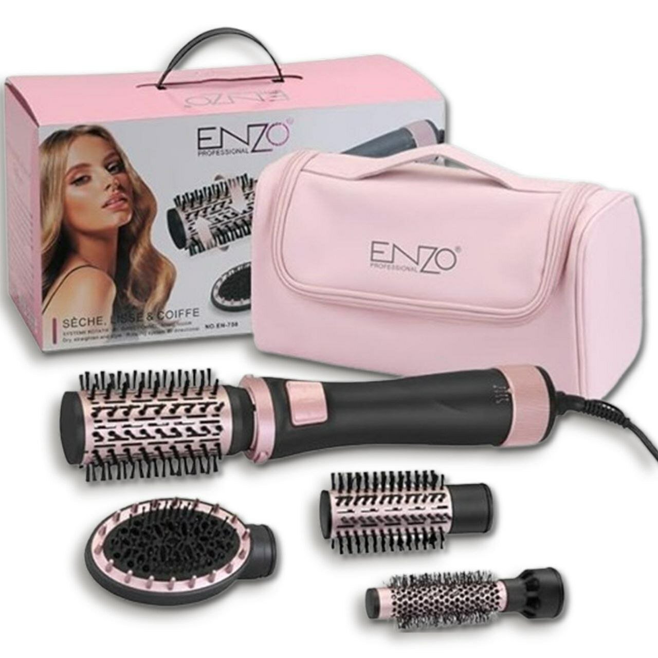 Фен профессиональный Supersonic "Enzo-756", 1500 Вт, бирюзовый, 4 в 1