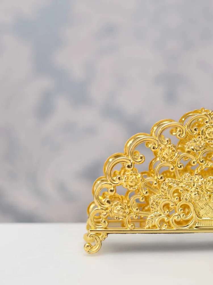 Салфетница золотая на стол (З-черный) — фото 1