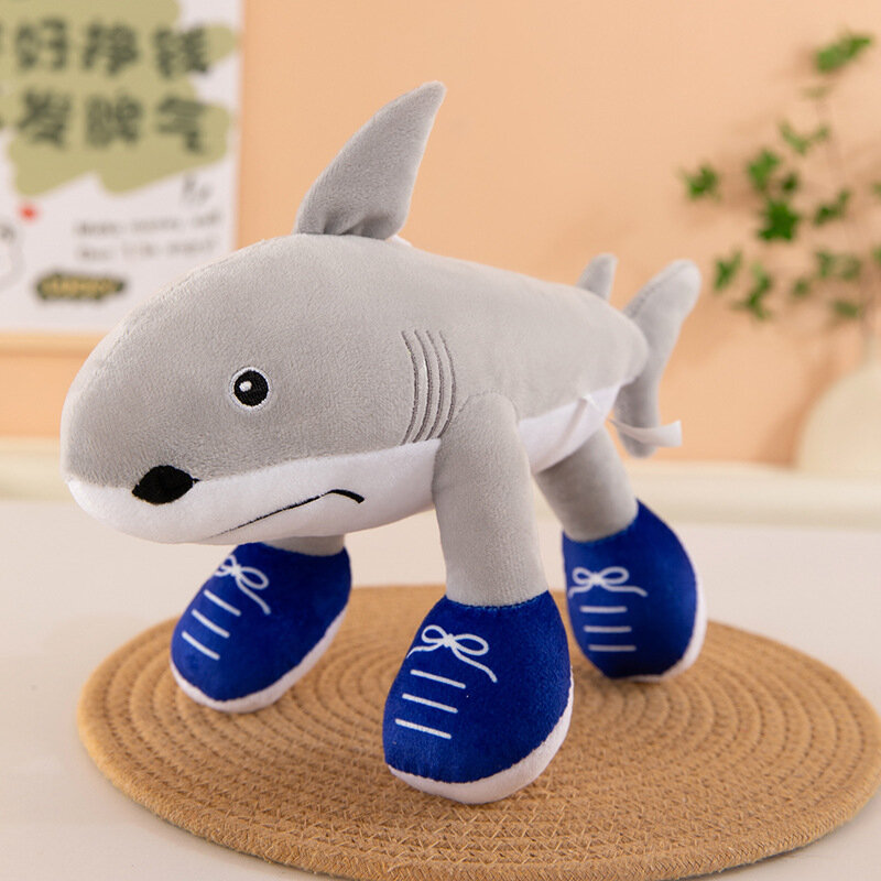 Новая трансграничная горячая распродажа восьмидюймовая кукла с когтями милая акула в обуви плюшевая игрушка-кукла Шань Хай Цзин оптовая продажа