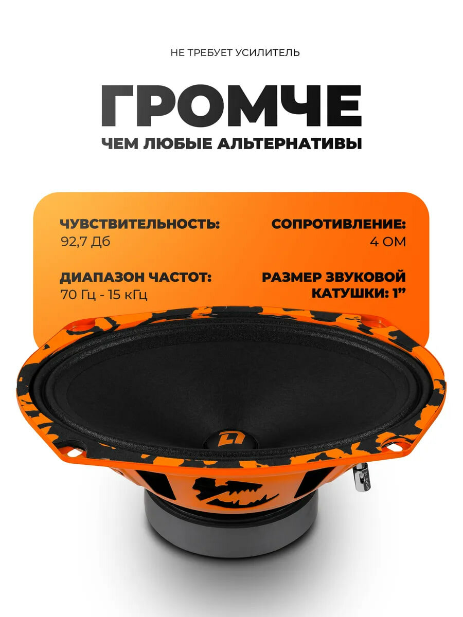 Динамики DL Audio "Barracuda" 69, эстрадные, чувствительность 92,7 дБ, 70 Вт — фото 1