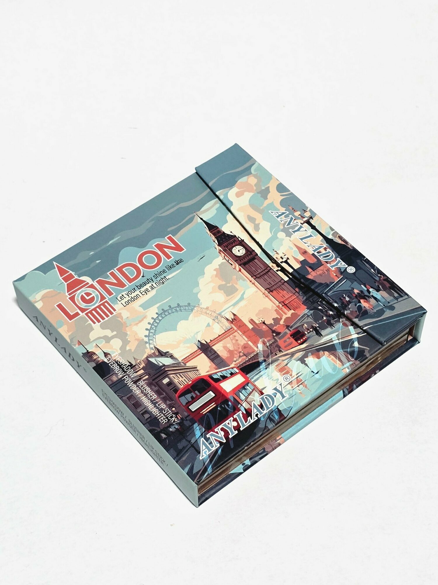 Тени для век в форме книги, с кисточкой, румянa, контринг, помада