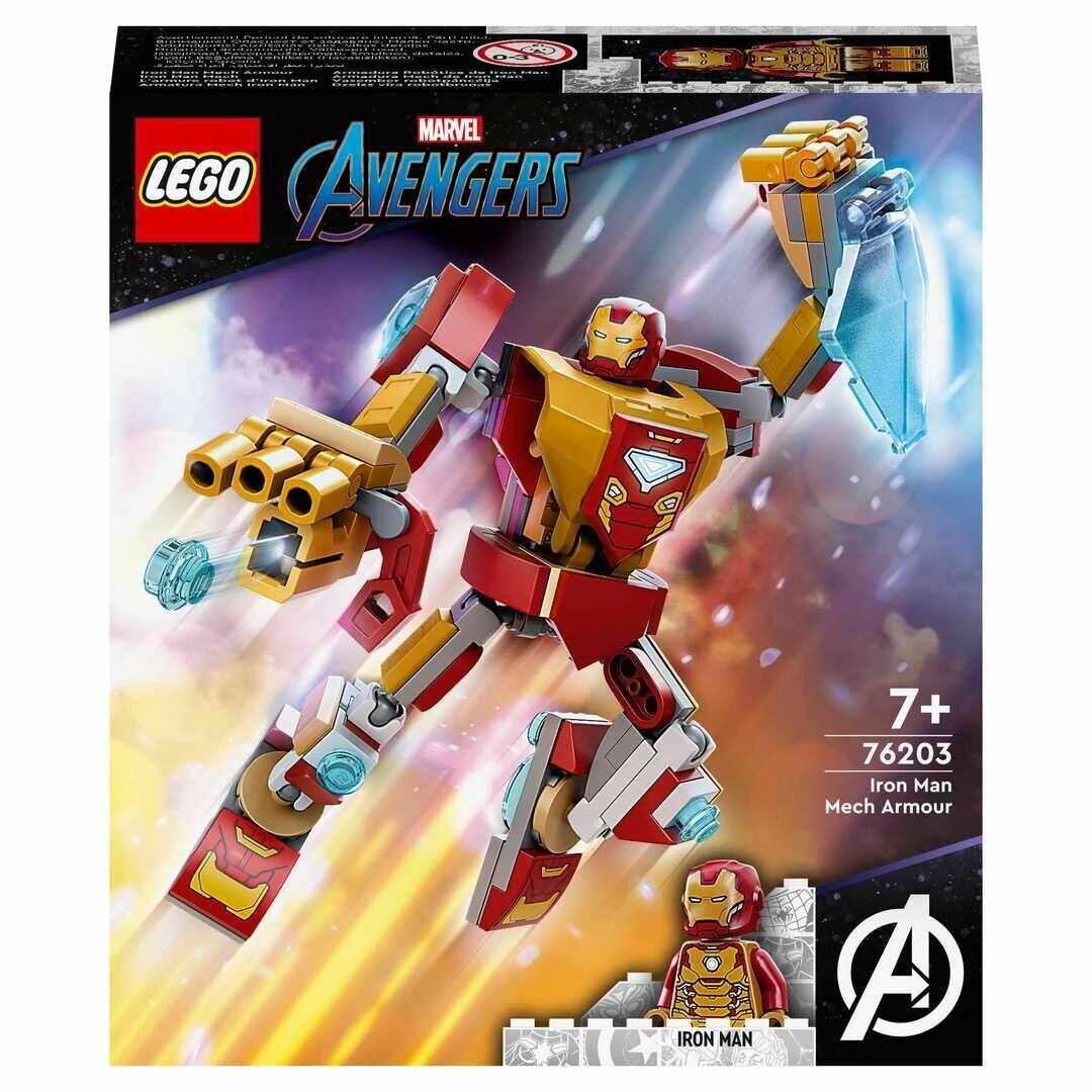 76203 Конструктор LEGO Marvel Super Heroes Железный человек с высотой 11 см, 130 деталей
