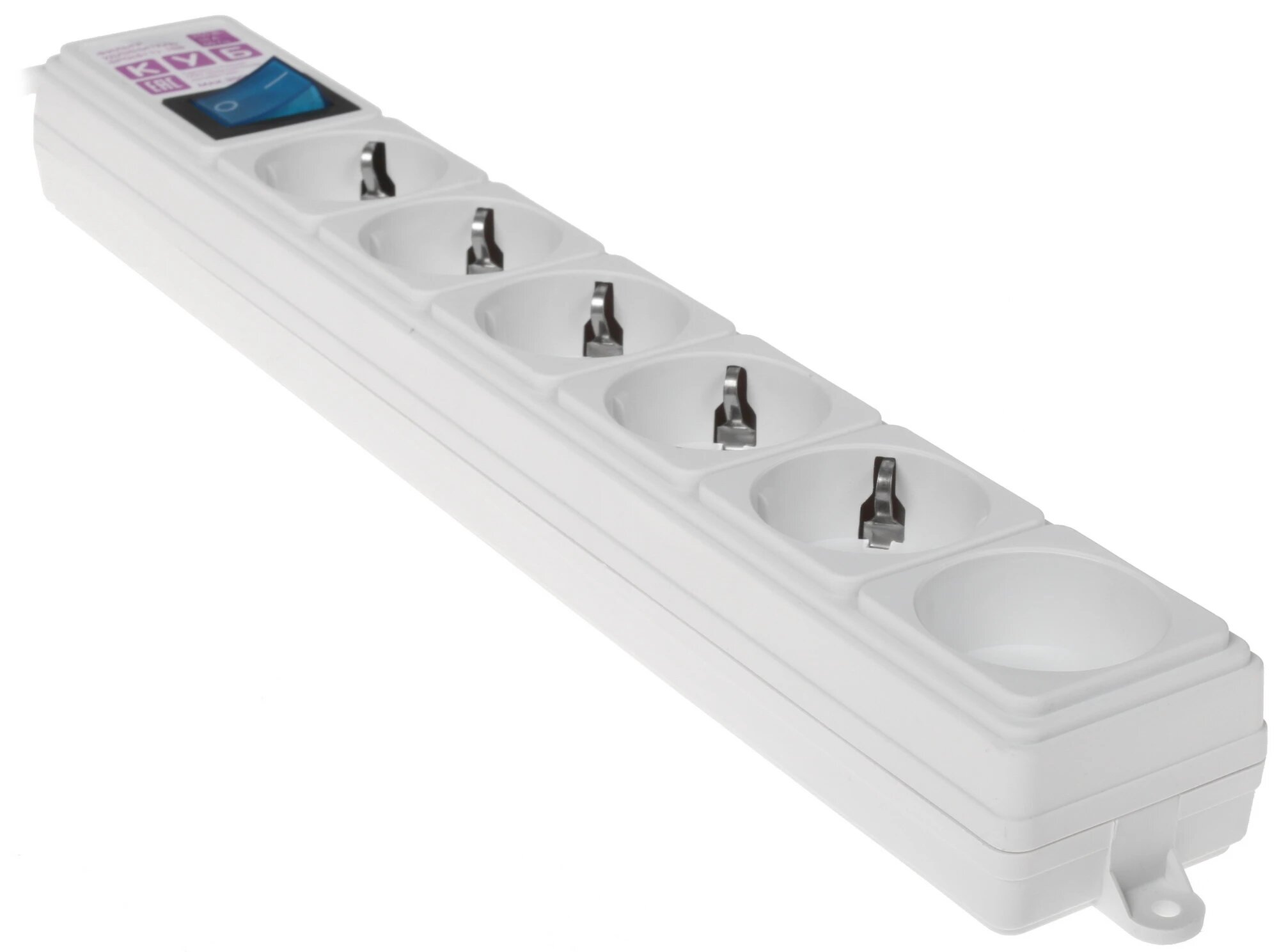 Сетевой фильтр Powercube SPG(5+1)-16B-1,9М, белый, 6 розеток