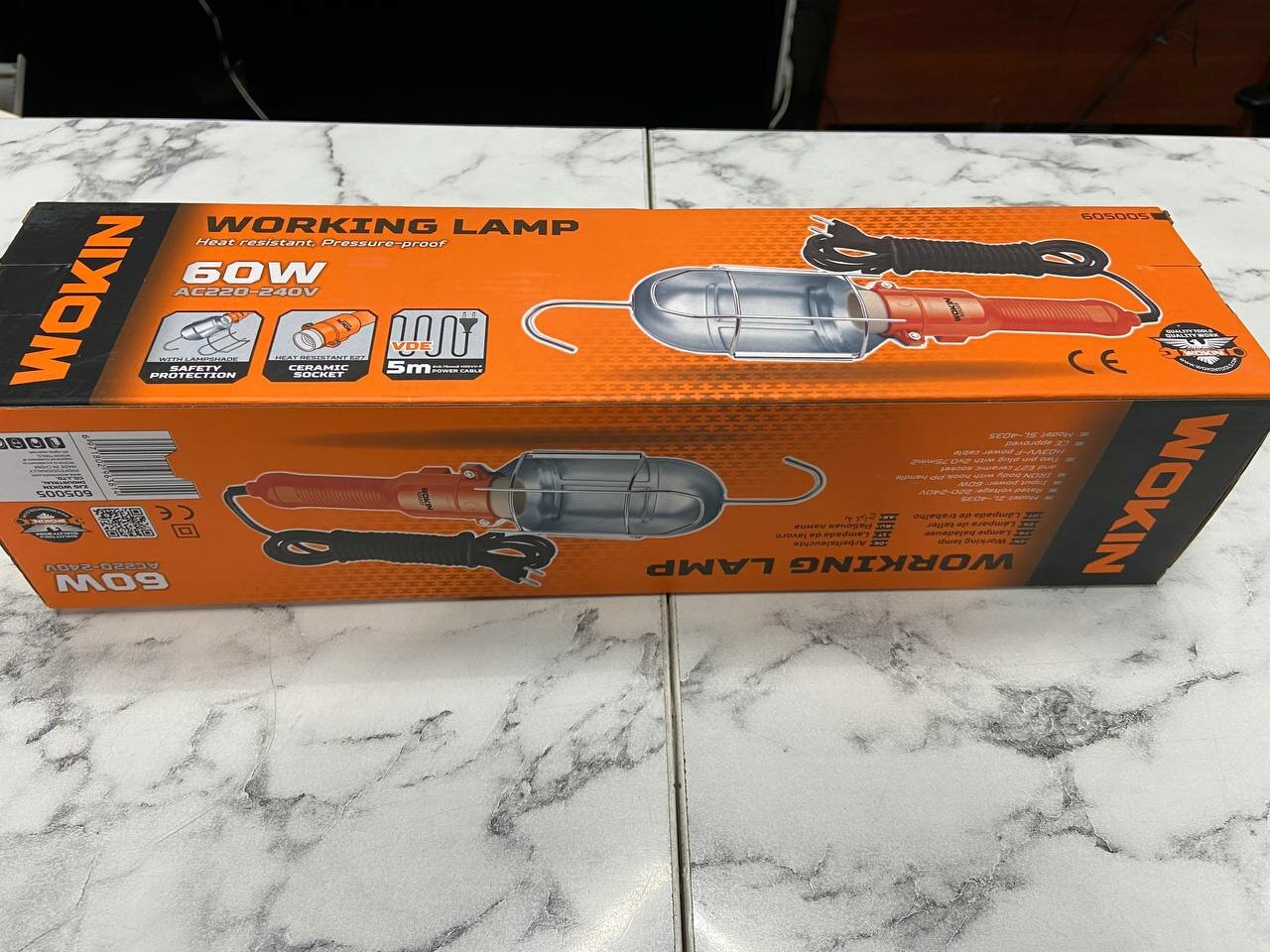 WOKIN Переносная лампа для работ AC220-240V, 60W - Е27 605005