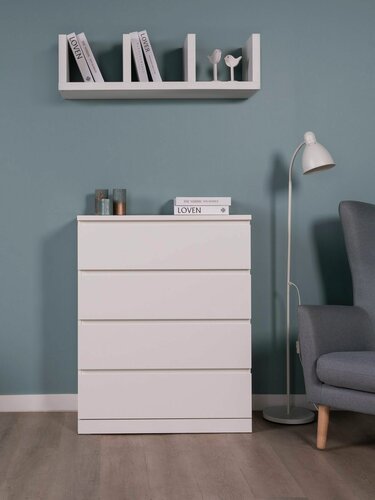 Изображение товара Комод Варма, 4 ящика, 80х100х40 см, эмаль белая, ГУД лакк