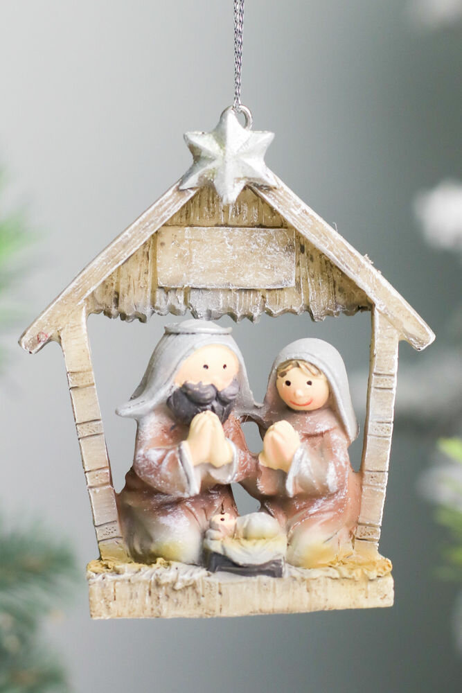 Ёлочная игрушка рождественские ясли, полистоун, 7.5 см, Breitner 83-2852