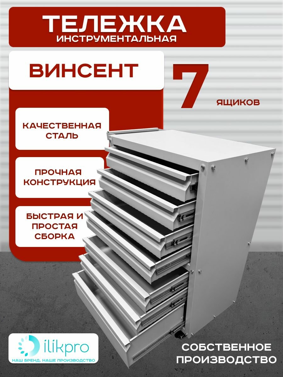 Тележка инструментальная на колесах "Винсент 61"