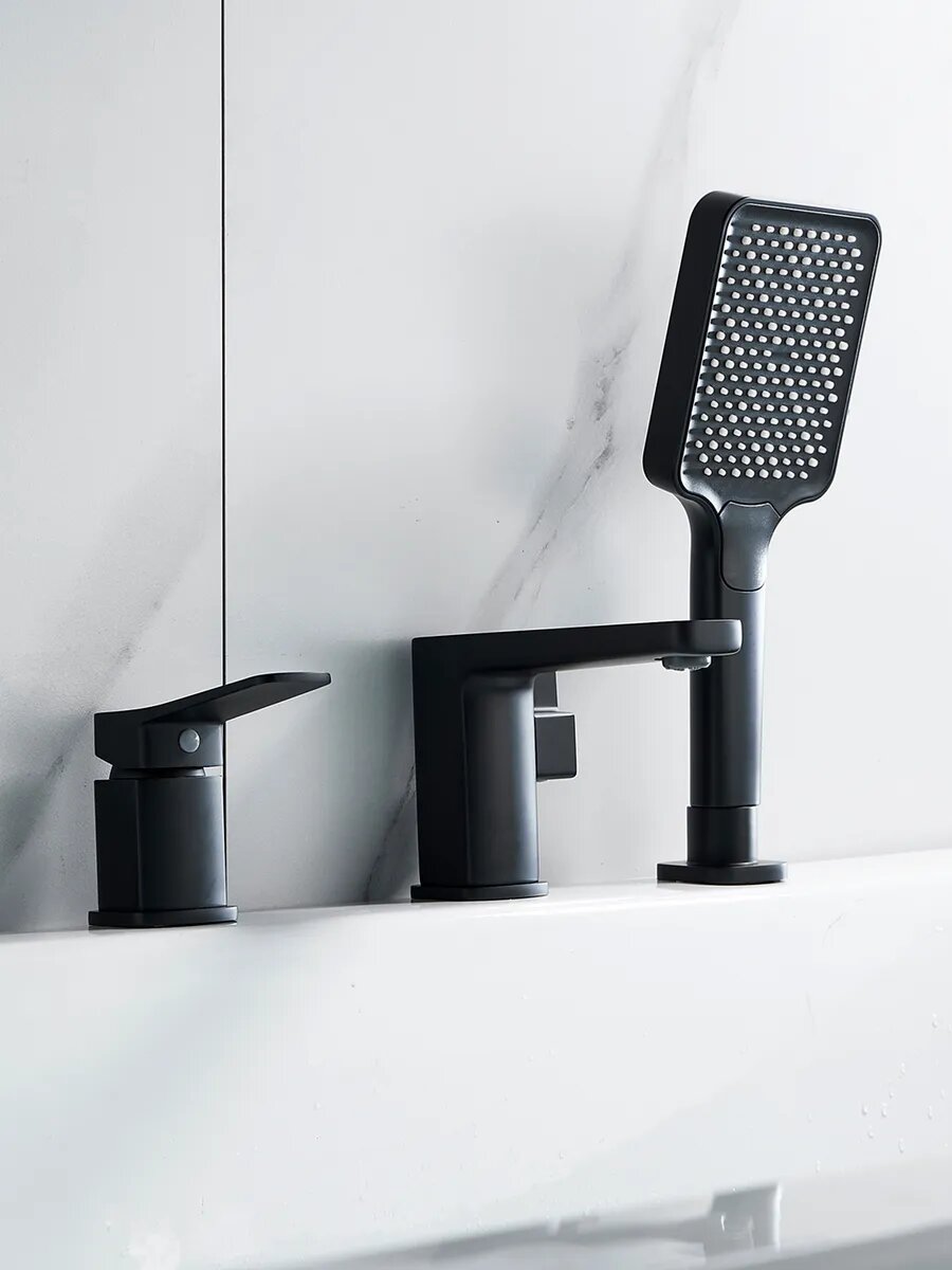 Встраиваемый смеситель на борт ванны с душем Shevanik S9912H