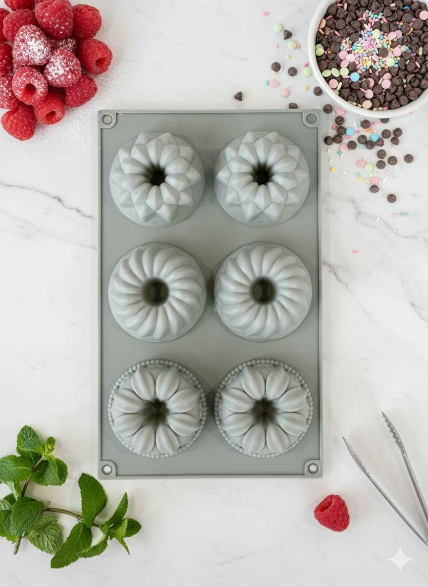 Силиконовые формы для donuts (дунатс) кексов для шоколада и конфет уникальной формы — фото 1