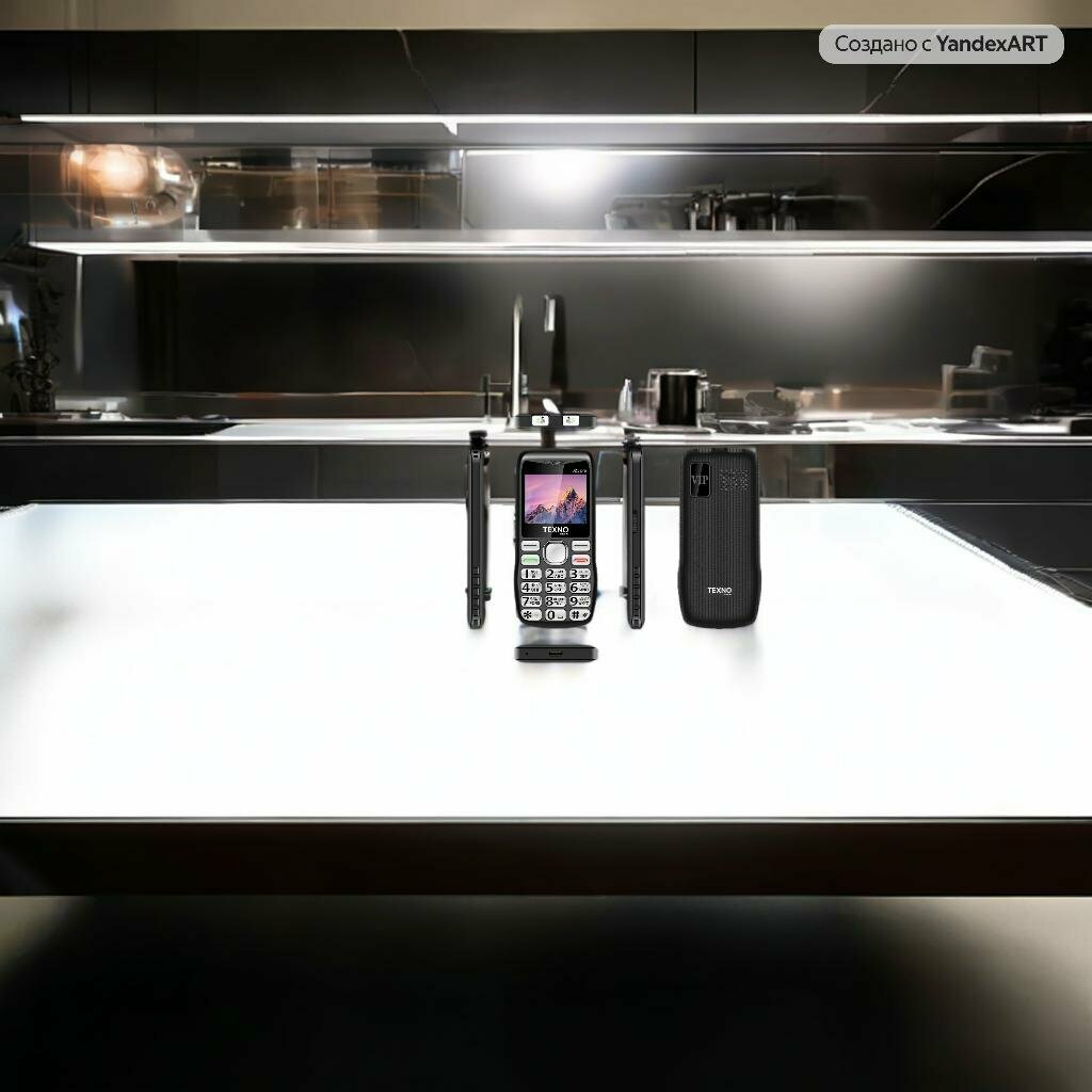 Texno Max 023 Pro кнопочный телефон, телефон с двумя SIM, черный — фото 1