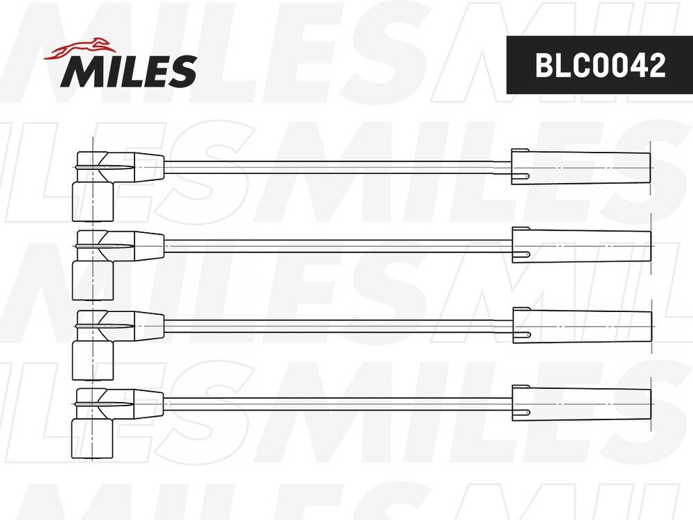 Комплект проводов зажигания MILES BLC0042 Lada 2110 8 клапанов, 1,6 двигатель