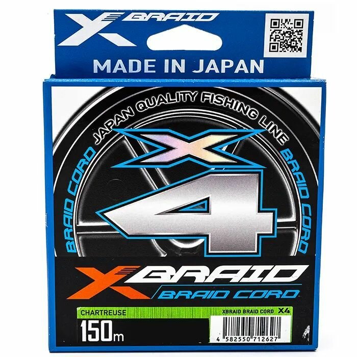 Шнур плетеный X-Braid Braid Cord X4 0.6 (0.128 тест 5.4 кг.) 1 шт. (YGK)