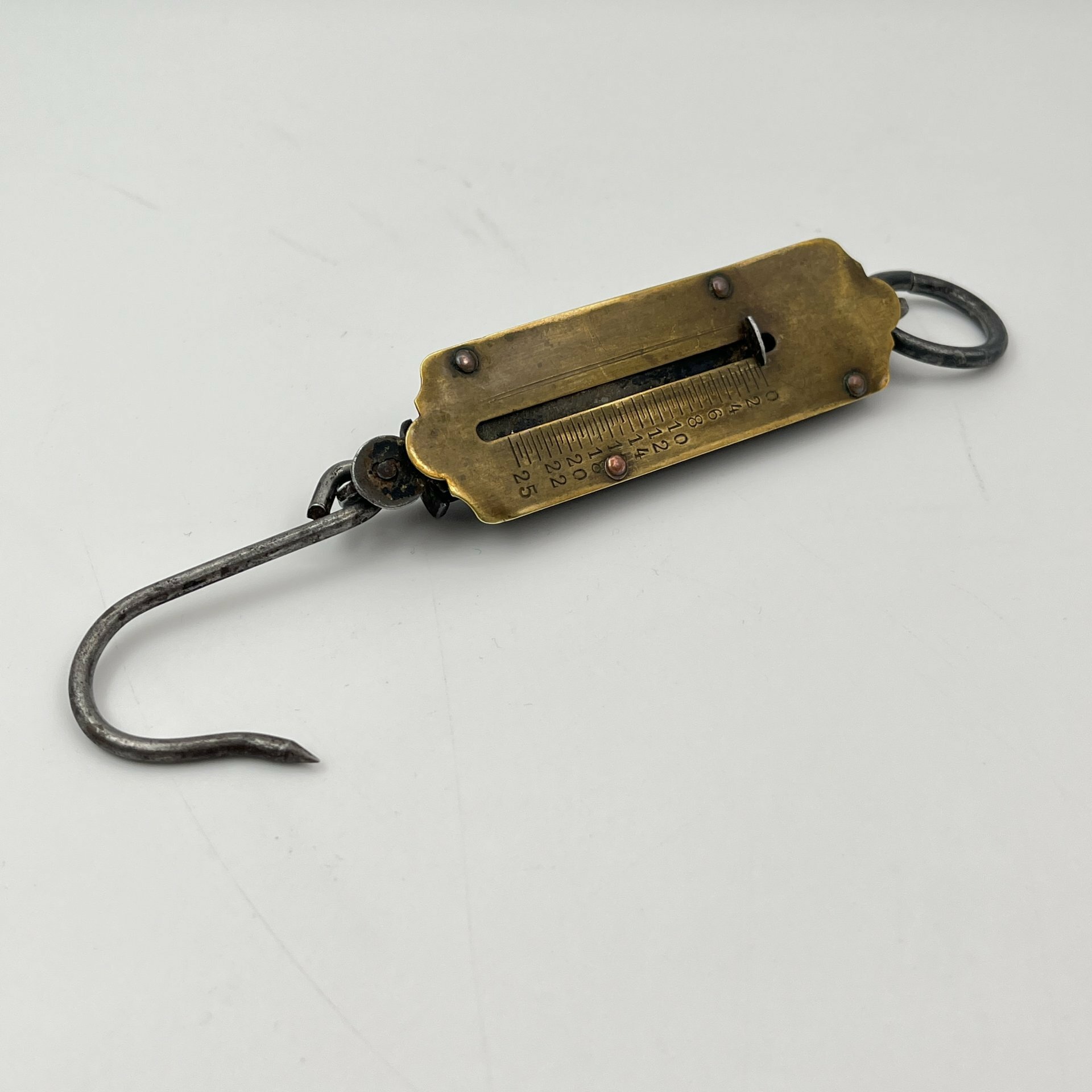Безмен (весы пружинные), сталь, латунь, Российская империя, 1890-1915 гг.