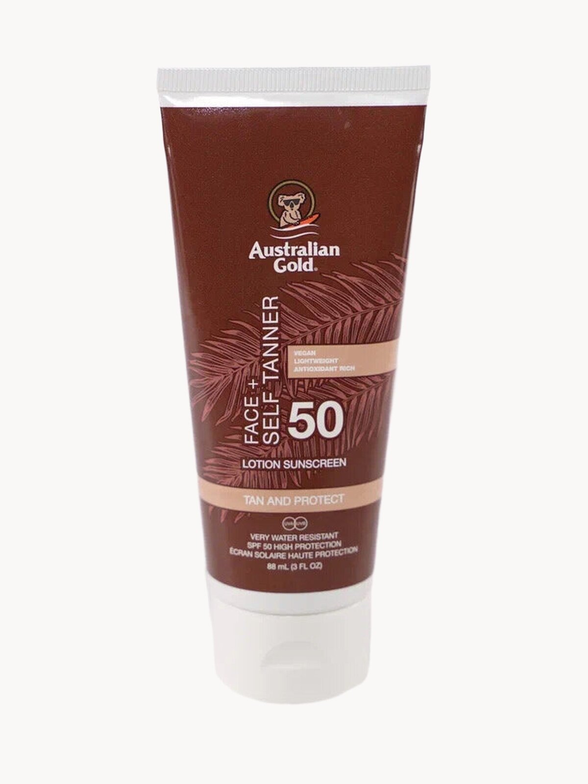 Лосьон Australian Gold Self Tanner, для лица, SPF 50, водостойкий, 88мл