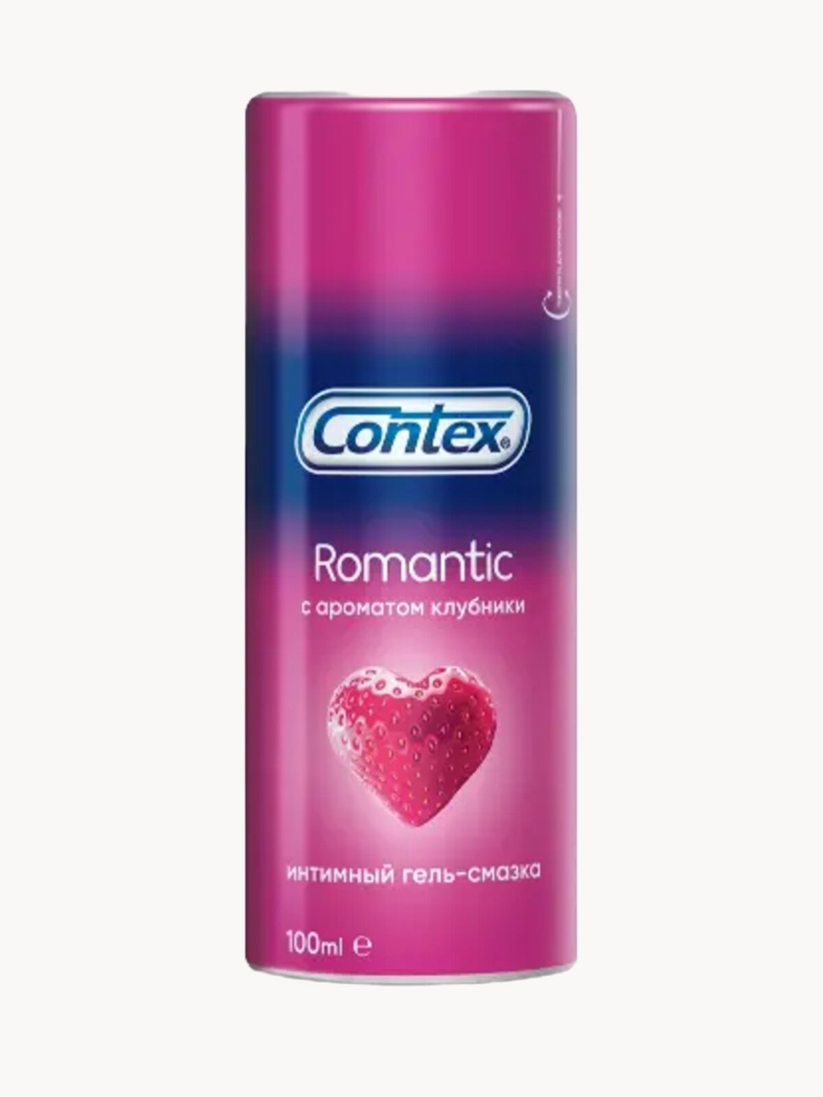 Гель-смазка Contex Romantic с ароматом клубники, лубрикант на водной основе, 100 мл