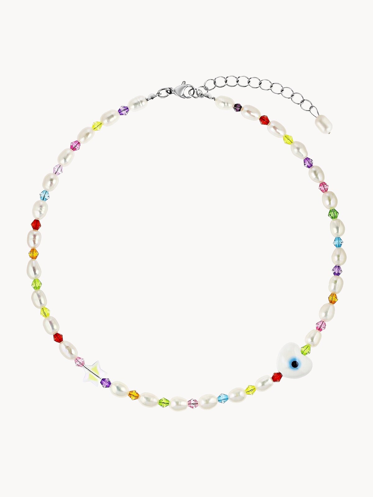 Колье ALLUMER, жемчуг пресноводный, хрусталь, керамика